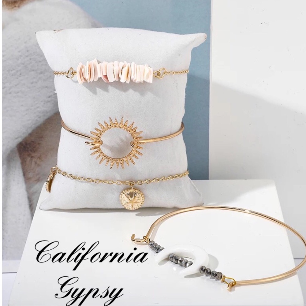 4 pc Bohemian Sun Moon Stone Bracelets RESTOCKED - Picture 3 of 5